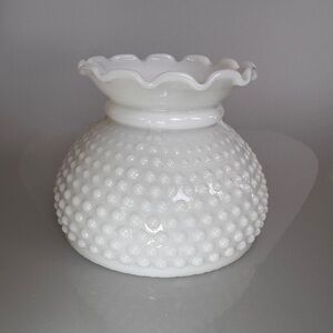Hobnail milk glass lamp shade